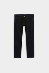 Men Straight Fit Jet Black Pant